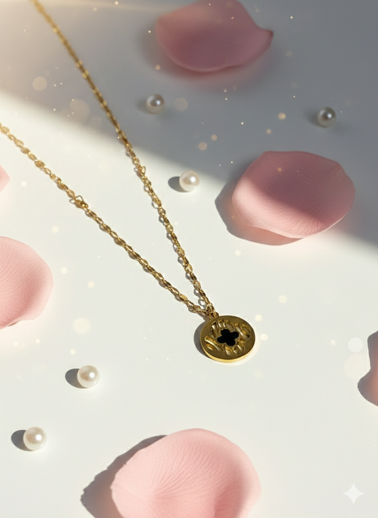 Midnight Clover Necklace