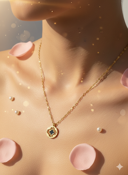 Midnight Clover Necklace