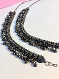 Ruhani Oxidised Anklet {Set of Two}