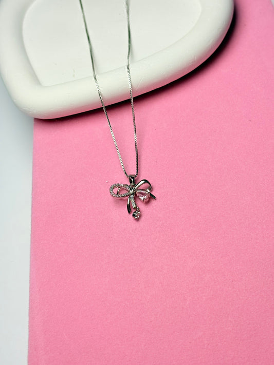 Crystal Bow Necklace
