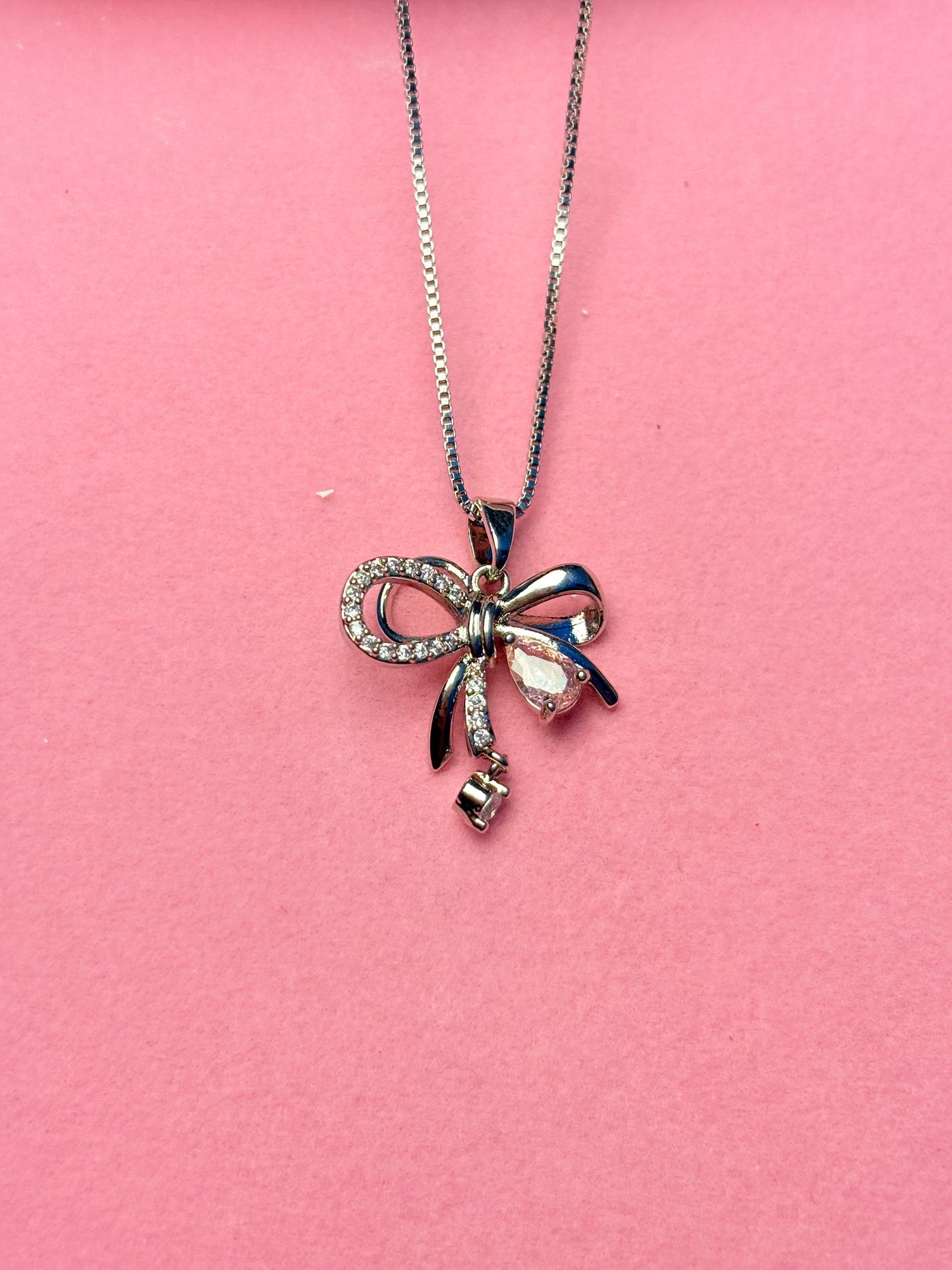 Crystal Bow Necklace