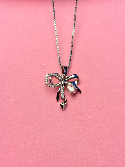 Crystal Bow Necklace